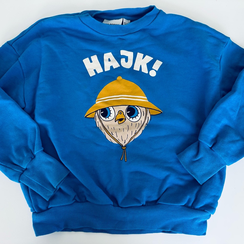 Mini Rodini Royal Blue Owl sweatshirt